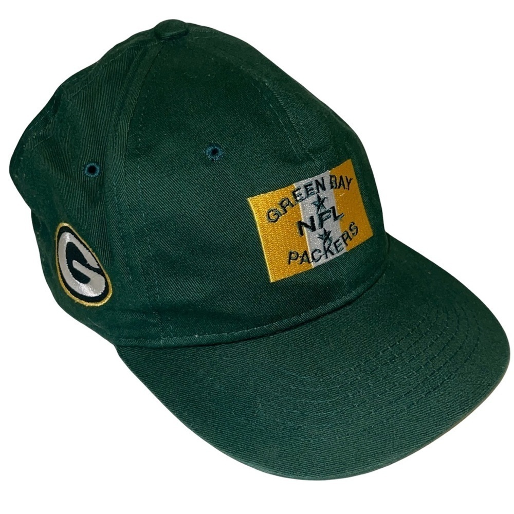 Vintage ANNCO NFL Green Bay Packers Football Snap Back Embroidered Snapback Hat